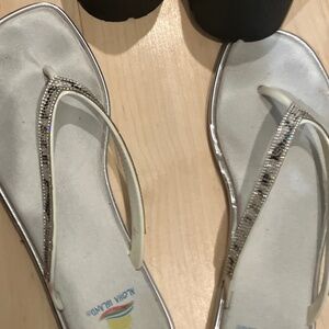 Flip Flops Sparkled Comfy Composure & Poise Snakeskin